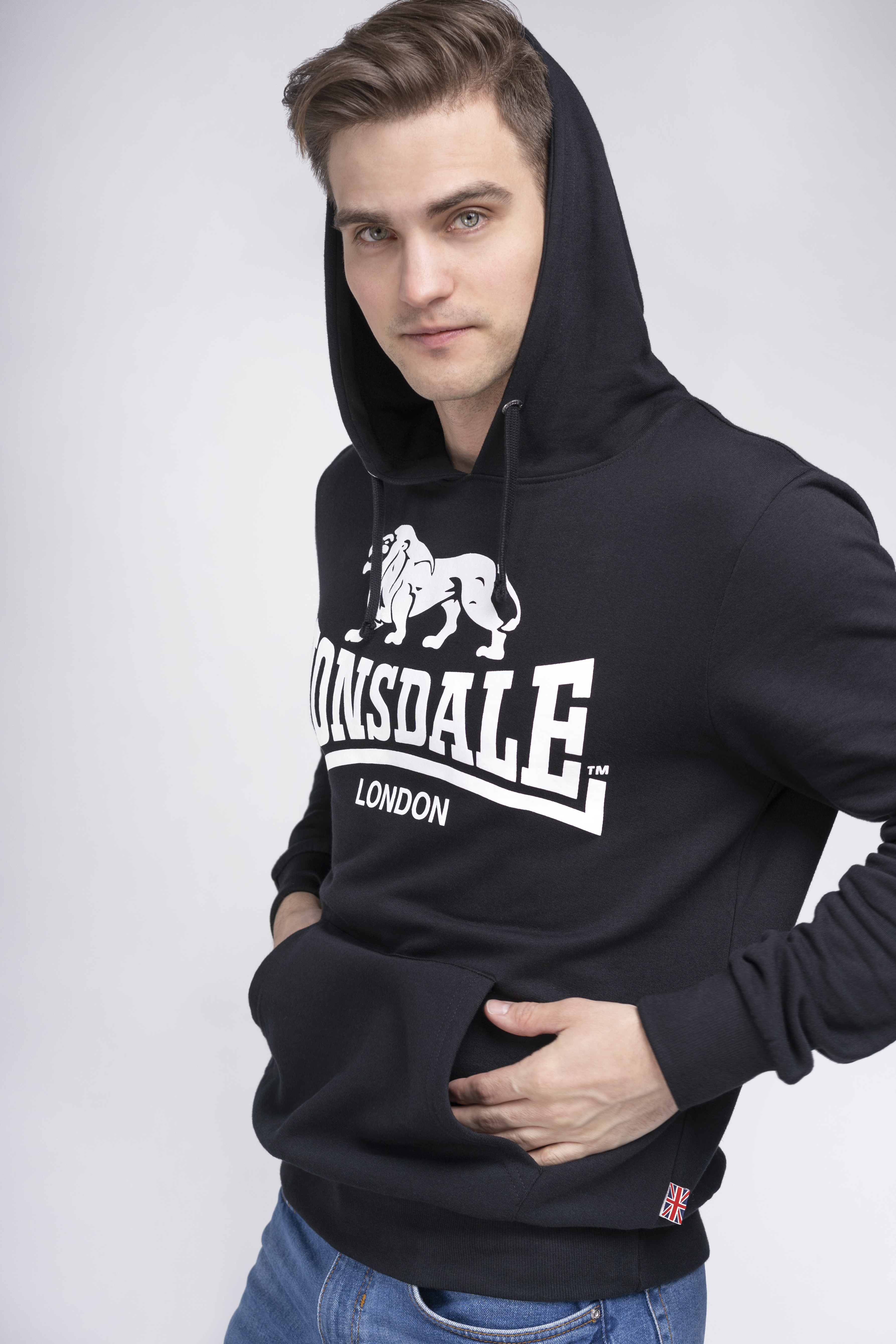 Lonsdale Men&#039;s hooded sweatshirt slim fit